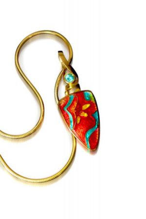 Spring Flowers Enamel Necklace | Fine Enamel Jewelry