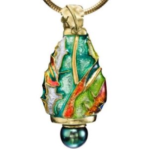 Black Pearl 3D Enamel Jewelry Pendant