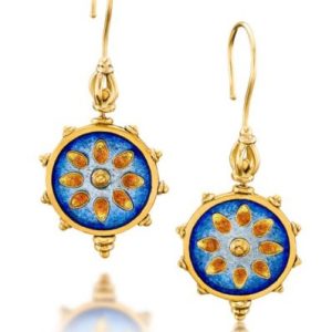 Pathos Eternal Sunshine Enamel Gold Earrings