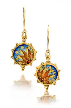 Pathos Eternal Sunshine Earrings | Artisan Earrings | Handmade Cloisonne Earrings