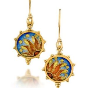 Pathos Eternal Sunshine Earrings | Artisan Earrings | Handmade Cloisonne Earrings