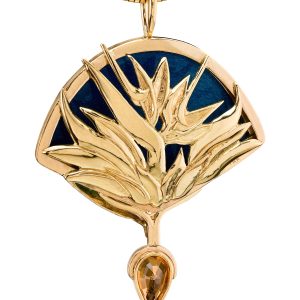 Birds of Paradise Cloisonne Necklace